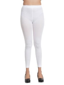 NEXT2SKIN - N2S Women's Spandex Footless Stocking Pantyhose Tights White (Free Size)