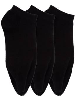 NEXT2SKIN - Womens Ankle Length Socks - Pack of 3 (Black)