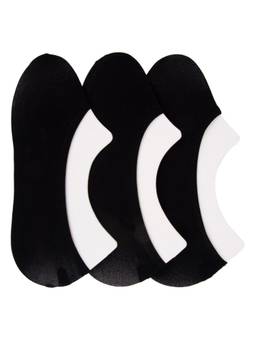 NEXT2SKIN - Womens No-show Nylon & Spandex Socks (Pack of 3) - Multi-Color