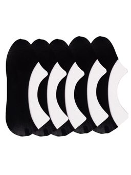 NEXT2SKIN - Womens No-show Nylon & Spandex Socks (Pack of 5) - Multi-Color