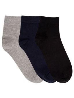 NEXT2SKIN - Mens Cotton Ankle Socks Seamless Socks - Pack of 3 (Black:Navy:White)