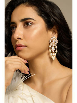 Joules By Radhika - White Pearl Essence Drop Earrings
