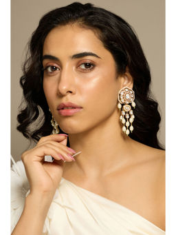 Joules By Radhika - Whispering Elegance Kundan Drop Earrings
