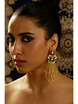 Joules By Radhika - Multi-Color Chromatic Cascade Drop Earrings