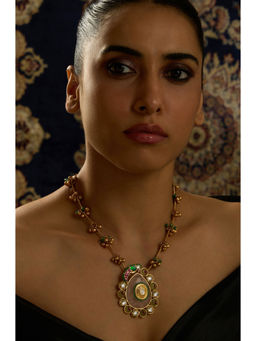 Joules By Radhika - Parrot Motif Beaded Multi-Color Necklace