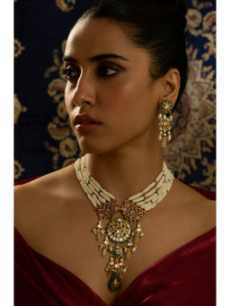 Joules By Radhika - Regal Multi-Color Prowess Pearl Adornments Necklace Set