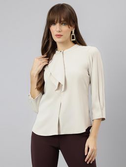 Latin Quarters - Ivory Casual Solid Top