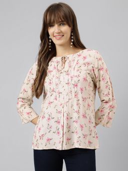 Latin Quarters - Pink Casual Floral Top