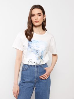 LC WAIKIKI - Casual Knit T-shirt Off White