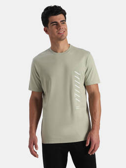 Jockey - 2718 Men Cotton Rich Graphic Printed Round Neck T-Shirt-Desert Sage