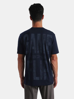 Jockey - 2718 Men Cotton Rich Graphic Printed Round Neck T Shirt Navy Blue