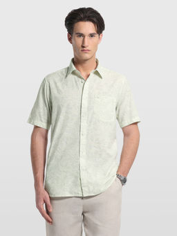 Arrow Sports - White Printed Cotton Regular Shirt