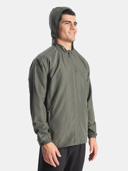 Jockey - Mv40 Men Microfiber Fabric Active Wear Hoodie Jacket Green