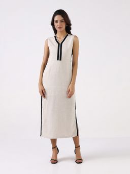 Powersutra - Women Off White Sheath Maxi Dress