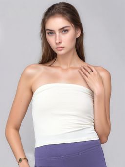 98 Degree North - Women Cream Cotton Tube Top