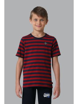 Van Heusen - Boys Smart Tech & Easy Stain Release T-Shirt - Navy & Chilli Pepper