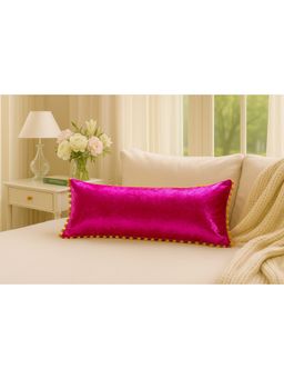 THROW PILLOW - Vibrant Pink Pom-Pom Cushion Cover
