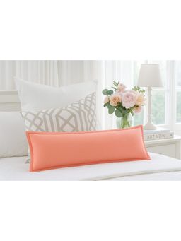 THROW PILLOW - Elegance Solid Peach Flanged Cushion Cover