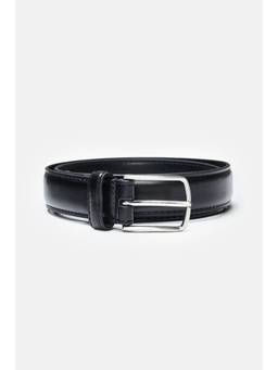 Snitch - Black Plain Formal Belt for Men