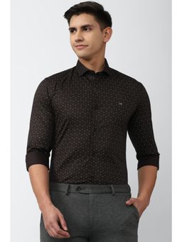 Peter England - Men Brown Super Slim Fit Formal Shirt