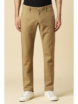 Allen Solly - Men Brown Slim Fit Solid Casual Trousers