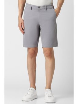 Van Heusen - Men Grey Solid Casual Shorts