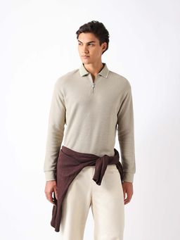 The Bear House - Men's Textured Polo T-Shirt