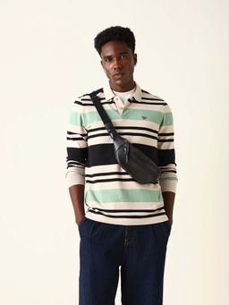 The Bear House - Men's Stripes Polo T-Shirt