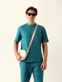 The Bear House - Men's Teal Solid T-Shirt
