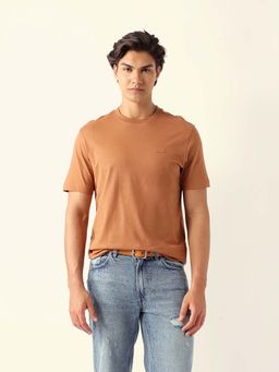 The Bear House - Men's Tan Solid T-Shirt