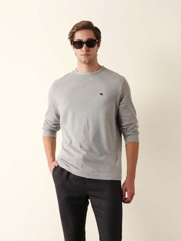 The Bear House - Men's Grey Solid T-Shirt