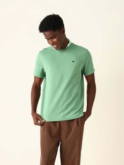 The Bear House - Men's Green Solid T-Shirt