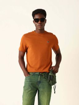 The Bear House - Men's Mustard Solid T-Shirt