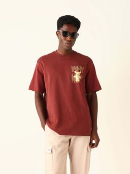 The Bear House - Men's Rust Printed T-Shirt