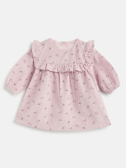Chicco - Girls Pink Floral Printed A-Line Dress