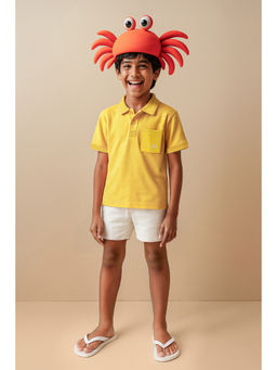 Tales & Stories - Boys Yellow Cotton Polo T-Shirt