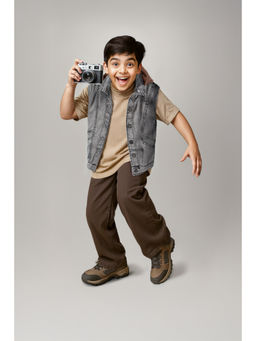 Tales & Stories - Boys Grey Hooded Denim Jacket