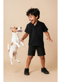 Tales & Stories - Boys Black Cotton Shirt