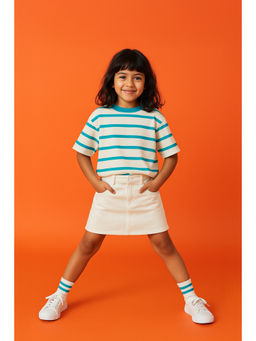 Tales & Stories - Girls White A-Line Skirt
