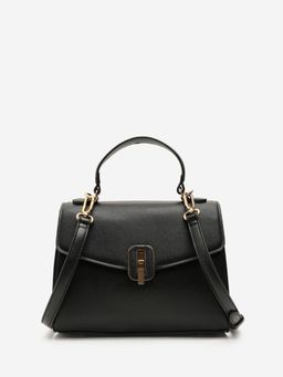 CARPISA ITALIA - Minerva Women Satchel Bag With Detachable Strap - Black (M)