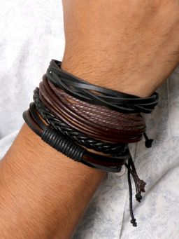 Joker and Witch - Joker & Witch Ryan Black & Tan Set of 4 Bracelets