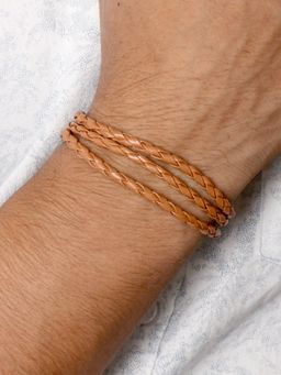 Joker and Witch - Joker & Witch Aaron Braided Wrap Around Tan Bracelet