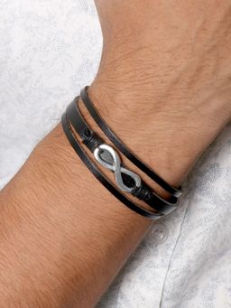 Joker and Witch - Joker & Witch Asher Infinity Multi-Strand Black Bracelet