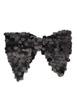 The Tie Hub - Black Big Sequin Butterfly Bowtie