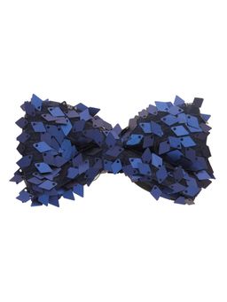 The Tie Hub - Navy Sequin Rhombus Classic Bowtie