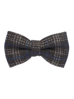 The Tie Hub - Grey Checkered Woolen Bowtie