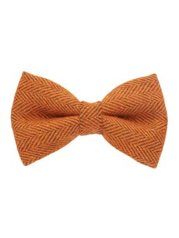 The Tie Hub - Orange Textured Woolen Bowtie