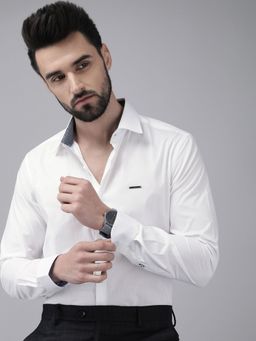 The Bear House - Men White Formal Shirt