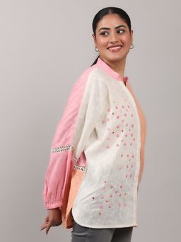 OSKOS - Multi-Color Embroidered Relaxed Top