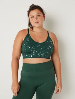 Victoria's Secret - Green Pink Seamless Lightly Lined Sports Bra (XS)